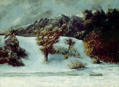 Winter Landscape with the Dents du Midi by Gustave Courbet